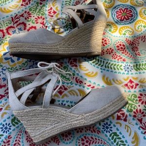 Strappy wedges